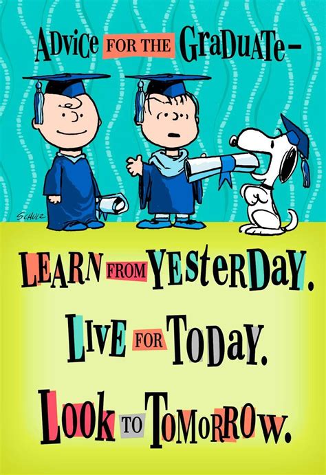 Peanuts® Good Advice Graduation Card - Greeting Cards - Hallmark ...