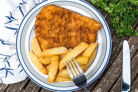 Traditional Cod Fish and Chips Stock Photo - Image of natural, authentic: 98442722