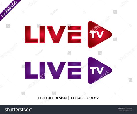 Letter Live Tv Logo App Design Stock Vector (Royalty Free) 1714478869 ...