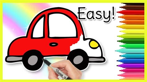 How to Draw a CAR - Easy Kids Drawings - YouTube