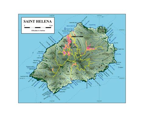 Maps of St. Helena | Collection of maps of St. Helena Island | Africa ...