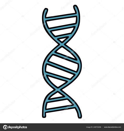 Fita de DNA de desenhos animados bonito — Vetor de Stock © lineartestpilot #248723456