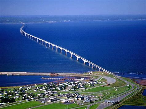 Confederation Bridge from NB to PEI 4 years and 1 billion dollars to build. world's longest ...