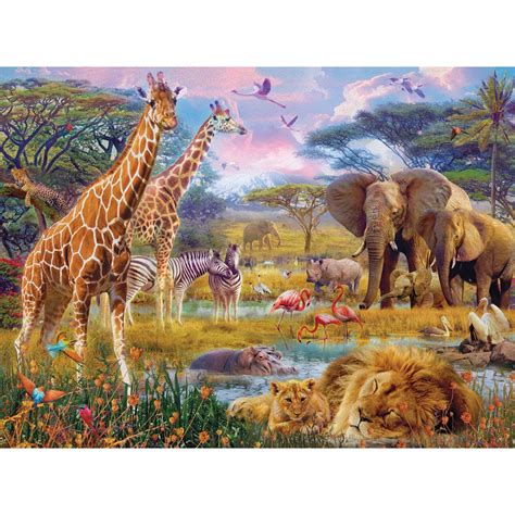 Savannah Animals 1000 Piece Jigsaw Puzzle | Bits and Pieces