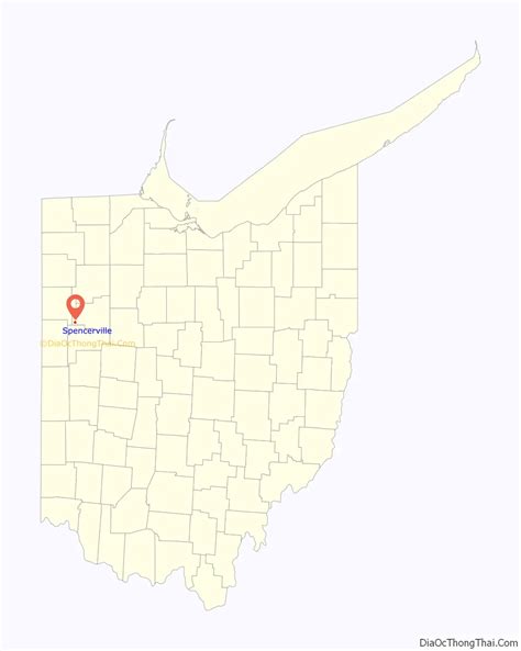 Map of Spencerville village, Ohio