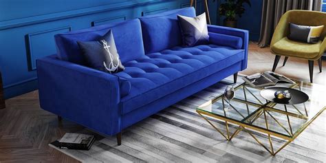 Louis 3 Seater Sofa Blue | Sofa, Blue sofa, Seater sofa