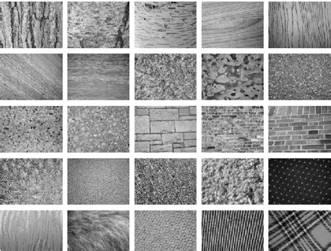 Examples of textures from the UIUC database. Each image is chosen from ...