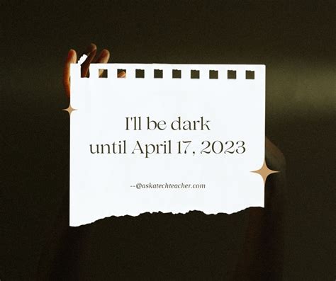 I’ll be Dark for a week–see you April 17th!