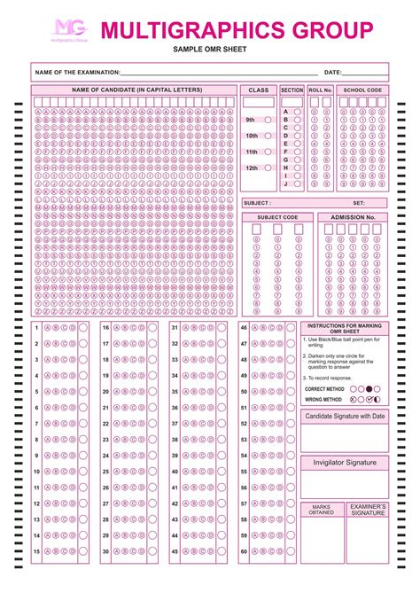 Design Omr Sheet With Image – NBKomputer