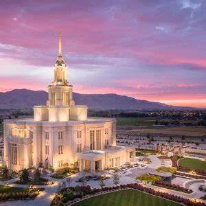 Payson Temple Harvest Sunset Panoramic - LDS Temple Pictures