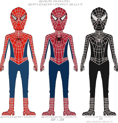 Sam Raimi Spider-Man Suit Evolution by WILLIAM-1998 on DeviantArt