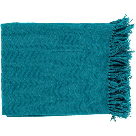 Artistic Weavers Stanley Teal Cotton Throw-S00151045362 - The Home Depot