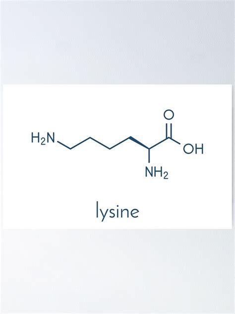 "Lysine (l-lysine, Lys, K) amino acid molecule. Skeletal formula ...