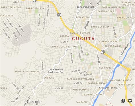 Cucuta on Map of Colombia