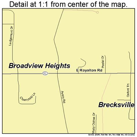 Broadview Heights Ohio Street Map 3909064