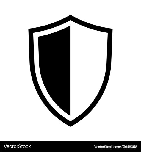 Shield icon isolated on white background Vector Image