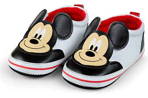 Disney Mickey Mouse White Infant Shoes - Easy Velcro In and Out - Size ...