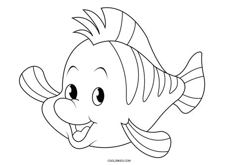 Free Printable Flounder Coloring Pages For Kids