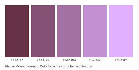 Mauve Monochromatic Color Scheme » Mauve » SchemeColor.com