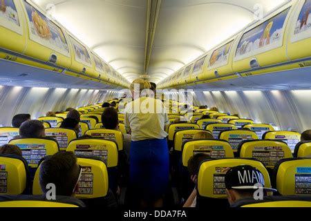 Ryanair airplane interior Stock Photo - Alamy