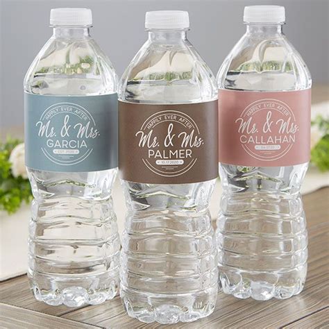Stamped Elegance Personalized Water Bottle Labels | Personalized water bottles wedding, Water ...