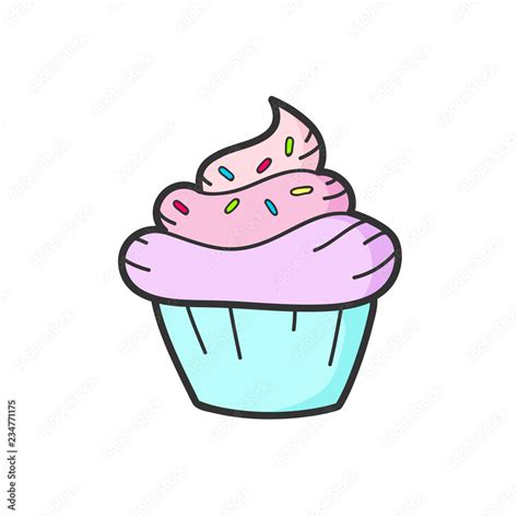 Cute Cupcake Drawing