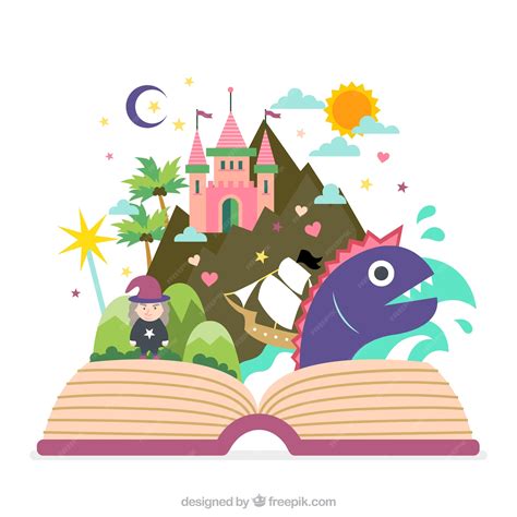 Premium Vector | Fairy tale book