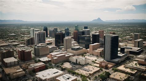 An Aerial View Is Seen Over The City Of Phoenix Background, Picture Of Phoenix Background Image ...