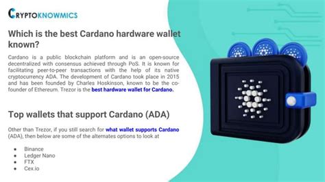 Which is the best Cardano hardware wallet known_.pptx