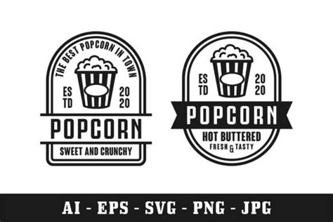 Popcorn Vector Design Logo Ccollection Graphic by Kerja Serabutan · Creative Fabrica