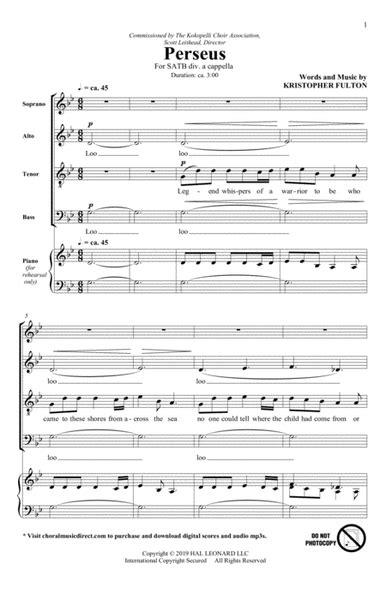 Perseus - 4-Part - Digital Sheet Music | Sheet Music Plus