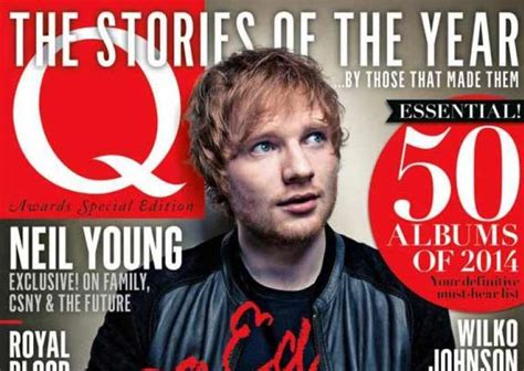 Ed Sheeran on his favourite Q magazine's cover