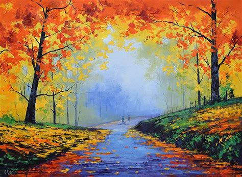 Autumn Print , Painting Prints, Fall Scene, Autumn Picture , Downloadable Prints From My ...