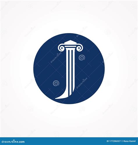 Attorney & Law Letter J Logo with Creative Modern Circle Vector Template. Law Business Letter J ...
