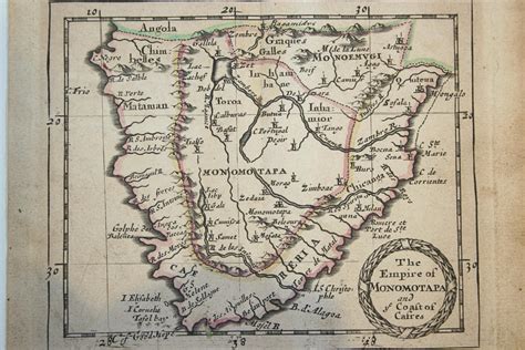 Portuguese map of the Mutapa Empire c. 1600s | African, Vintage maps, Old maps