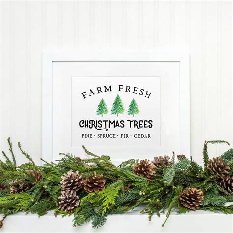 Christmas Tree Sign Christmas Tree Farm Sign Farm Fresh - Etsy