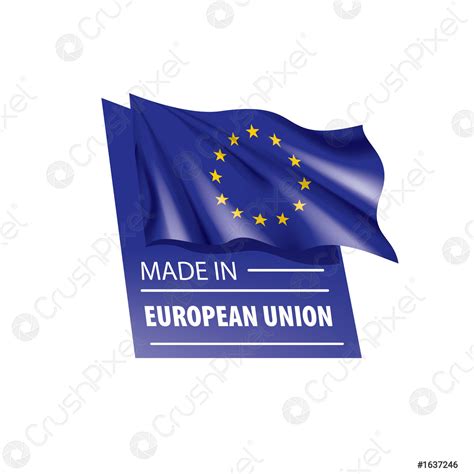 European union flag, vector illustration on a white background - stock ...