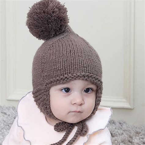 Baby Boy Hat Girls Cap Kids Toddler Baby Hat Boys Girls Wool Earflaps Children Knitting Winter ...