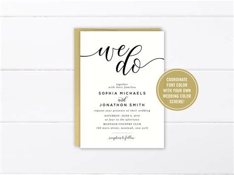 Elegant Wedding Suite Classic Wedding Invitation Suite Romantic Calligraphy Printable Wedding ...