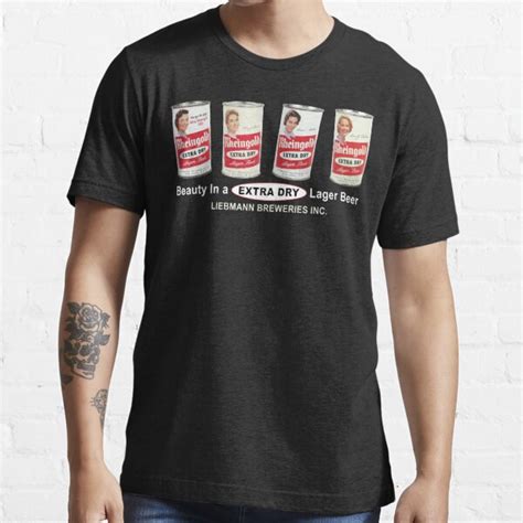 "Rheingold Beer Miss Rheingold Cans - Designed for dark items" T-shirt for Sale by pineapplepink ...