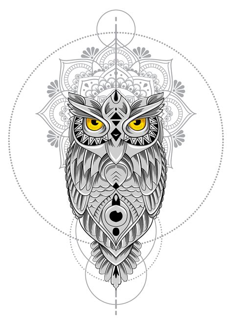 Owl Line Art by jipau-160023 - Designhill | Celtic owl tattoo design ...