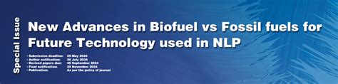 New Advances in Biofuel vs Fossil fuels for Future Technology used in ...