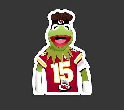 PATRICK MAHOMES KERMIT KANSAS CITY CHIEFS 3" DIE CUT STICKER SUPER BOWL ...