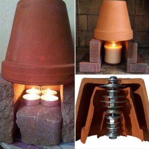 How to make a terra cotta space heater | Candle heater, Diy heater ...