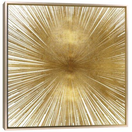 Let this striking, abstract gold painting capture your imagination. A ...