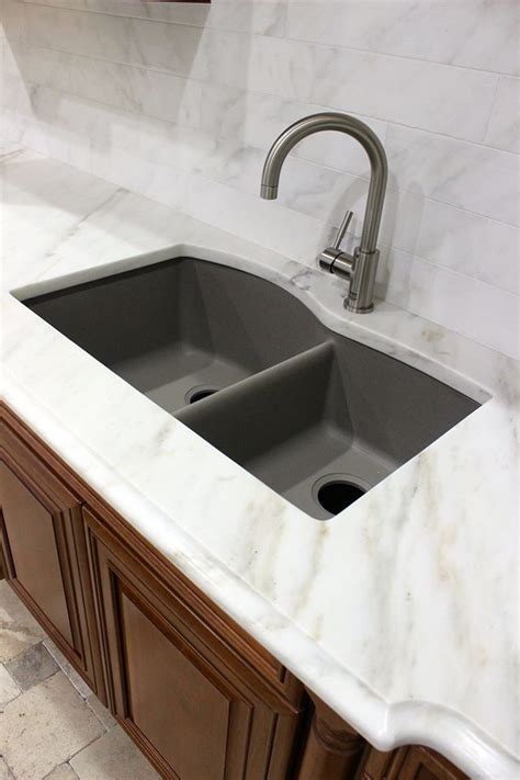 White Marble - Blanco Sink - Granite Composite Sink - Remodel - Kitchen - Marble Granite Qu ...