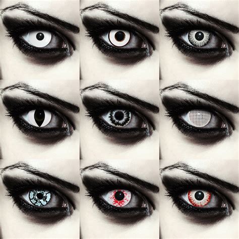 White colored zombie eye contacts lenses scary contacts for Halloween ...