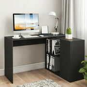 Rent to own WOODYHOME L-Shaped Corner Computer Desk 180 Degree Rotating ...