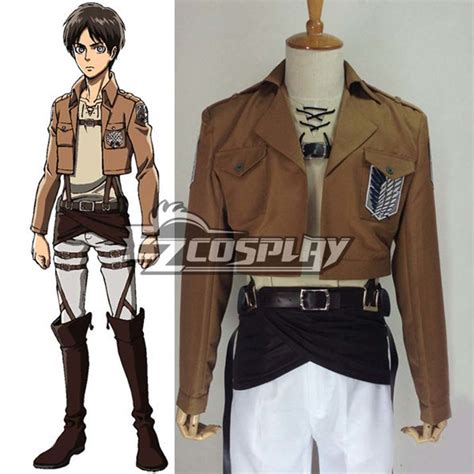 Attack On Titan Shingeki No Kyojin Eren Yeager Cosplay Costume No Boot ...