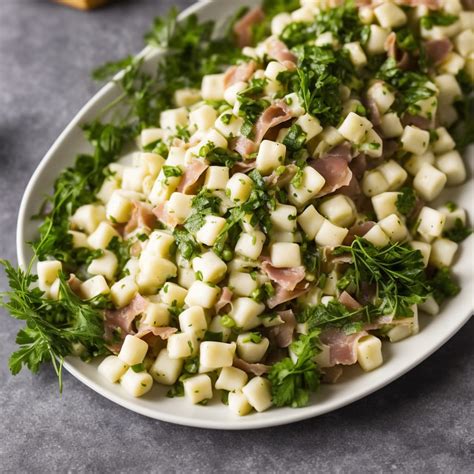 White Asparagus with Serrano Ham & Chive Dressing Recipe | Recipes.net